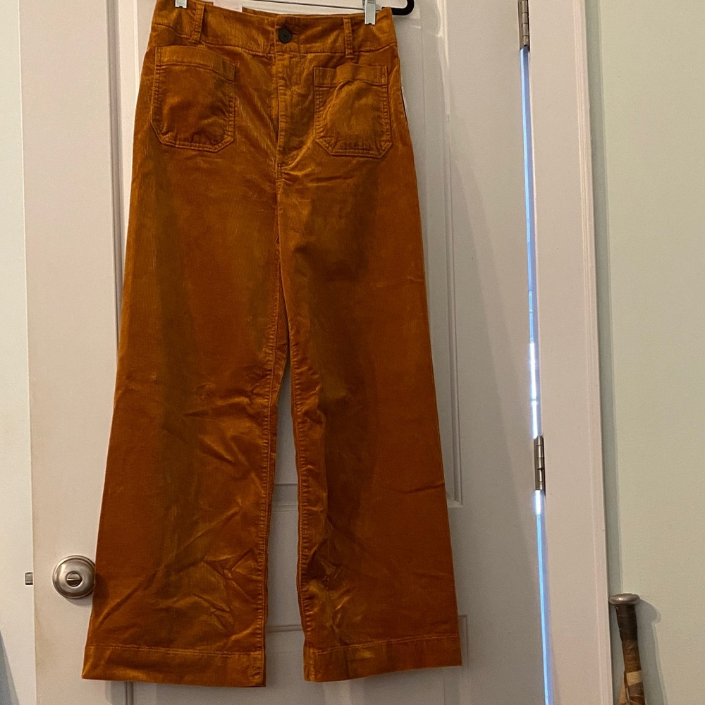 Anthropologie Maeve Colette Cropped Corduroy Pants